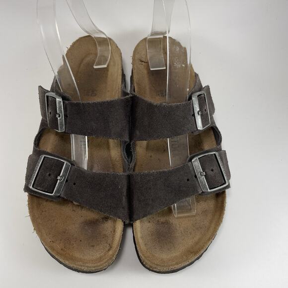 Birkenstock Arizona Slide Sandals Womens Size 40 US 9-9.5 Soft FB Brown Suede - Picture 10 of 10